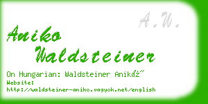 aniko waldsteiner business card